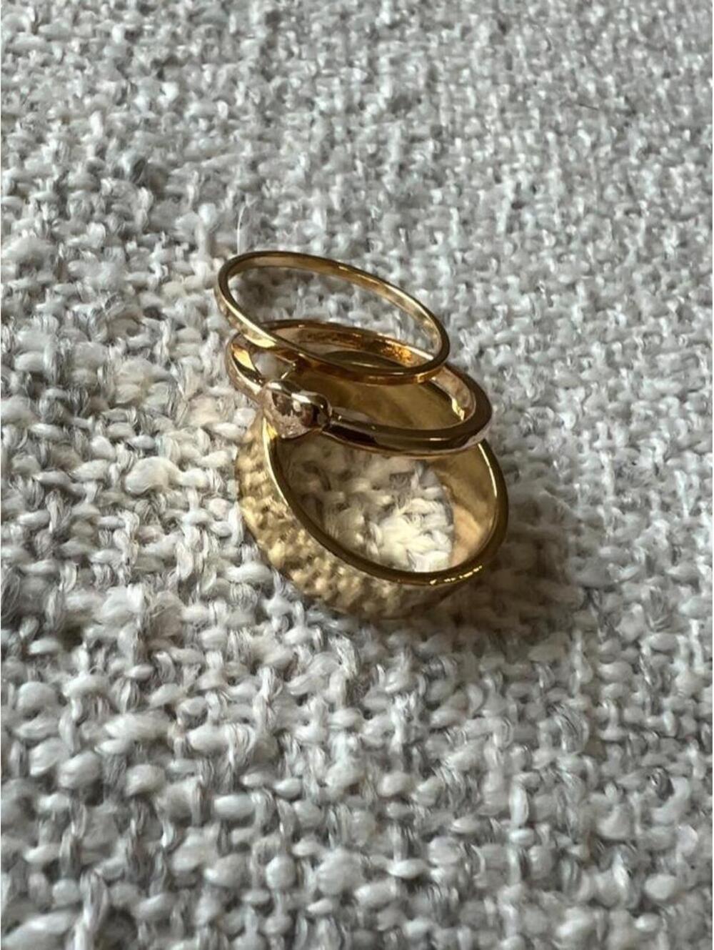 3 Gold Tone Ring Set
